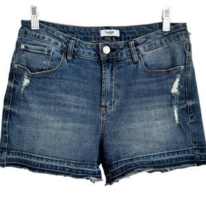 NWOT Kensie Jeans High Rise Size 8/29 Distressed Blue Denim 5 Pocket Shorts